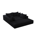 Oversized sponge cloud sofa,Modern Upholstered Sectional Sofa Couch Set,Modular 162" L Shaped Sectional Living Room Sofa Set With 6 Pillows,Free Combination Sofa Couch for Living Room,Bedroom W834S00325-djyc