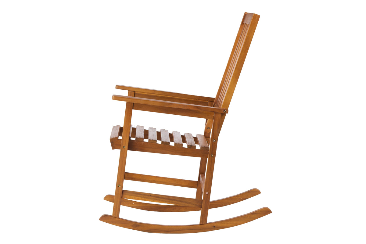 Acacia Indoor Rocking Chair, Outdoor Solid Wood Patio Furniture New Style Light Brown W2640P209680-djyc