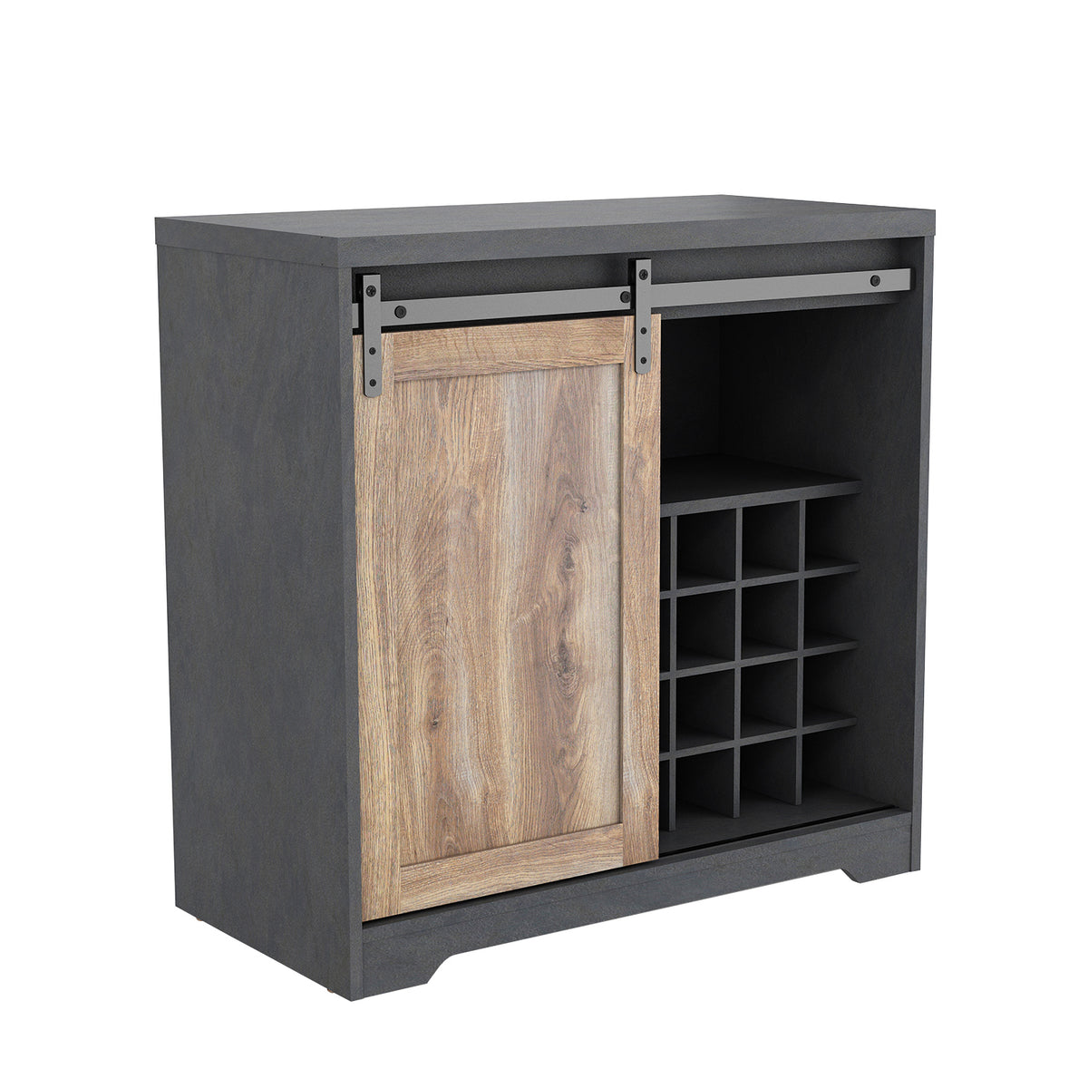 31 Inch Farmhouse Barn Door Bar Cabinet For Living Room, Dining Room W88163709-djyc