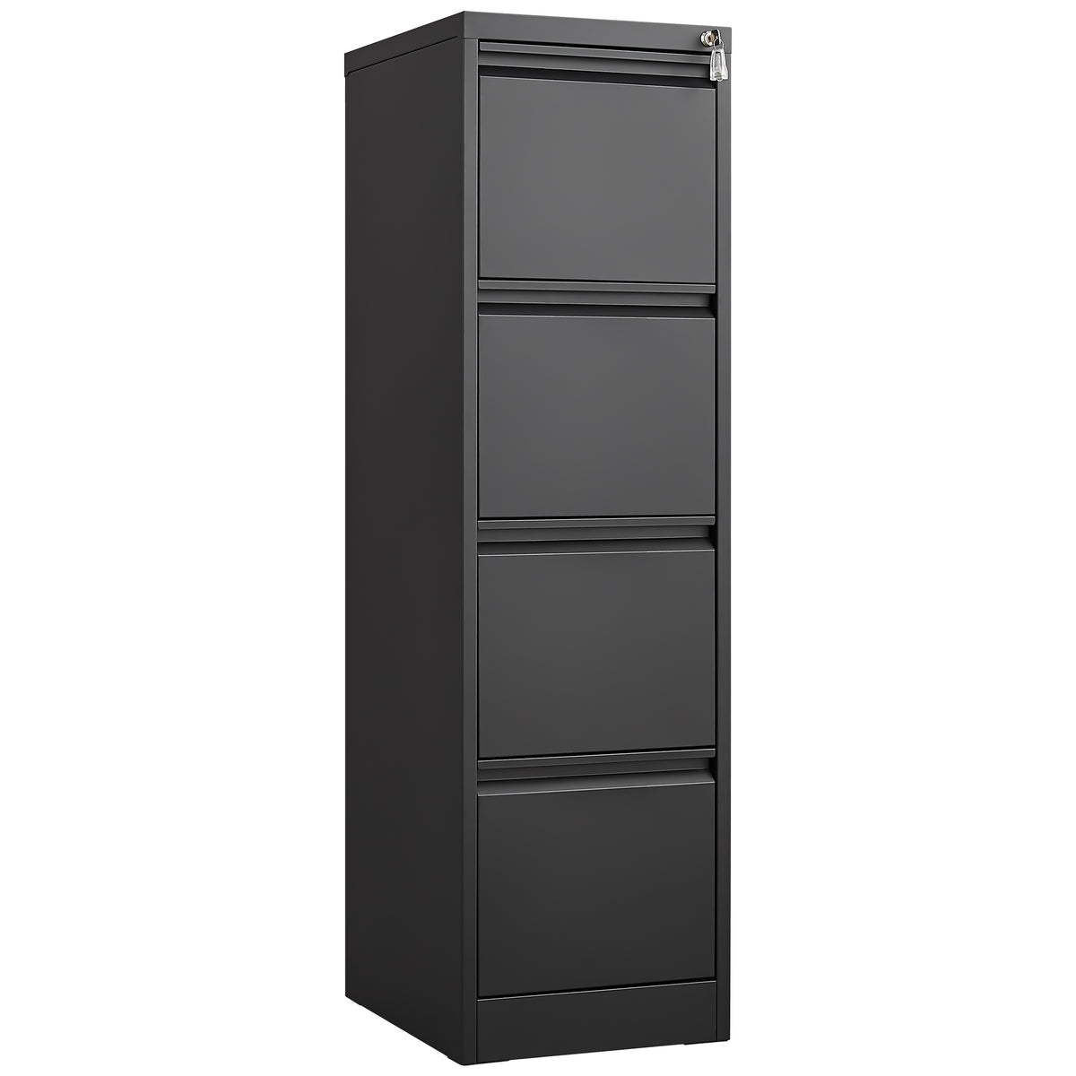 4 Drawer Vertical File Cabinet with Lock,Filing Cabinet, Metal Filing Cabinet for Home Office Organizer Storage Cabinet Letter Size/A4/Legal File W1247P173378-djyc