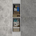 Tall Slim Bathroom Storage Cabinet, 71" Freestanding Bathroom Cabinet with 1 Drawer, 2 Doors and 4 Adjustable Shelves-White W282P154459-djyc