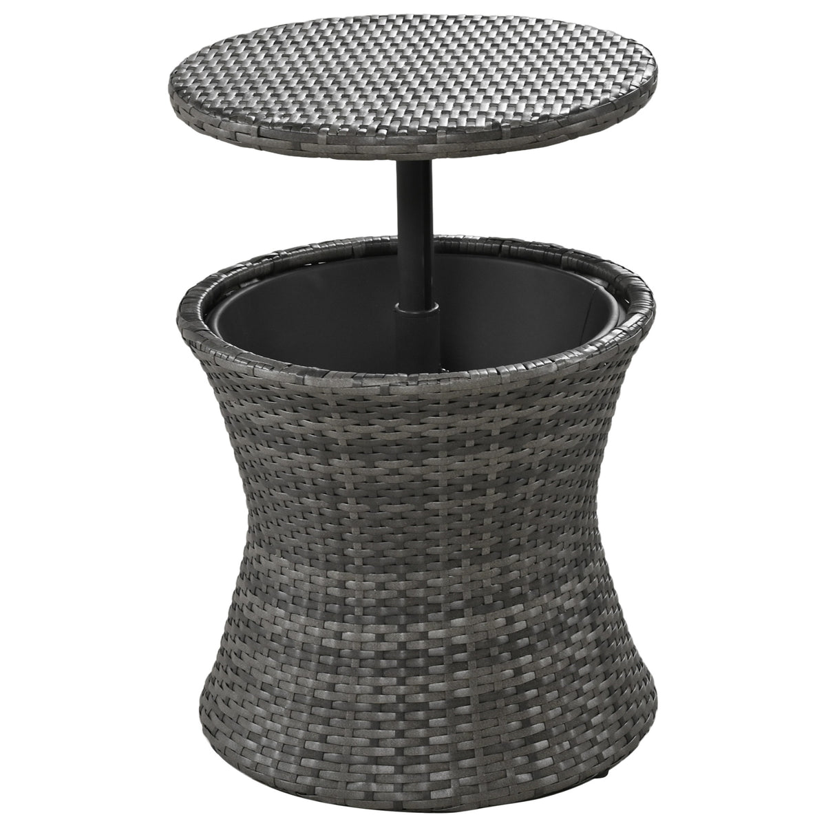 K&K 5 Pieces Patio Furniture Chair Sets, Patio Conversation Set With Wicker Cool Bar Table, Ottomans,Outdoor Furniture Bistro Sets for Porch,Backyard,Balcony,Poolside Grey WF324995AAG-djyc