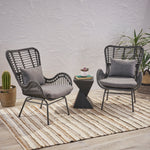 Tapscott Wicker Patio Chair with Cushions (Set of 2) 65044.00GRY-djyc