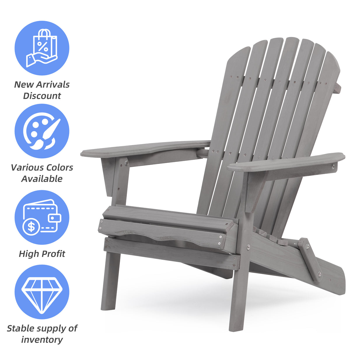 Wood Lounge Patio Chair for Garden Outdoor Wooden Folding Adirondack Chair Set of 2 Solid Cedar Wood Lounge Patio Chair for Garden, Lawn, Backyard, W139058446-djyc