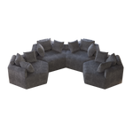 54''L Chenille Sponge single sofa,No Assembly Required,Fluffy Modern Sleeper Chair for Living room, Bedroom, Lounge and Projection Room W834P221043-djyc