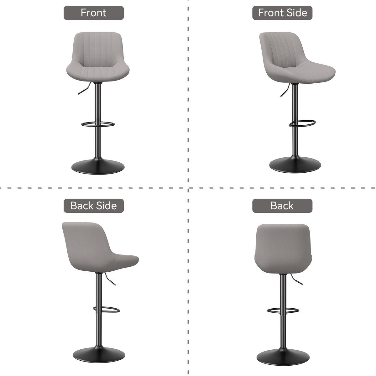 Modern Minimalist High-End Bar Stool: Premium Fabric & Waterproof FU01016-wz