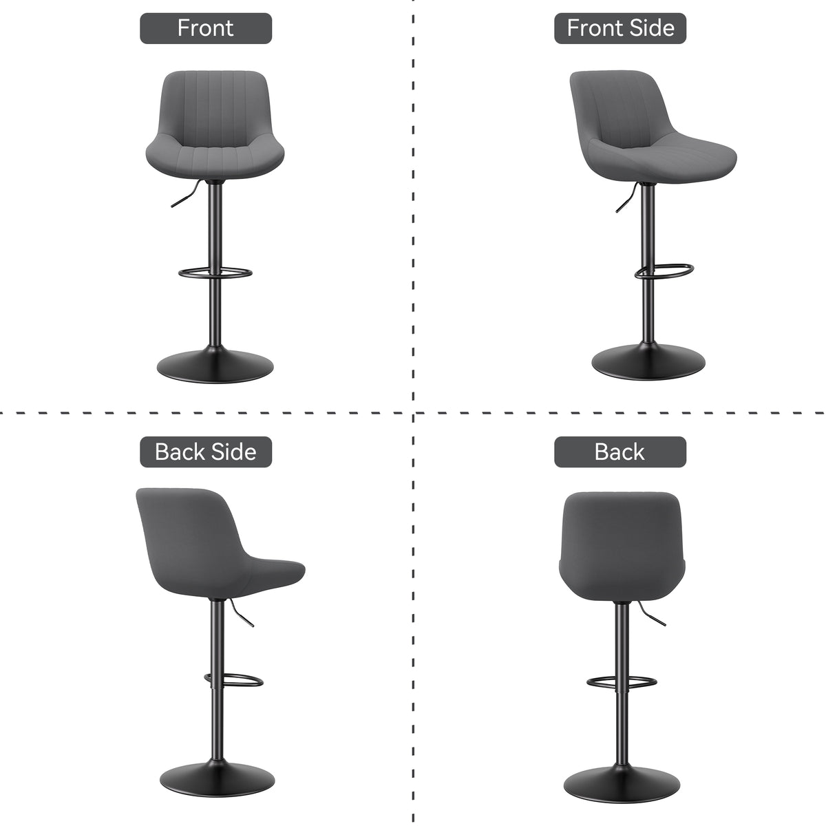 Modern Minimalist High-End Bar Stool: Premium Fabric & Waterproof FU01016-wz