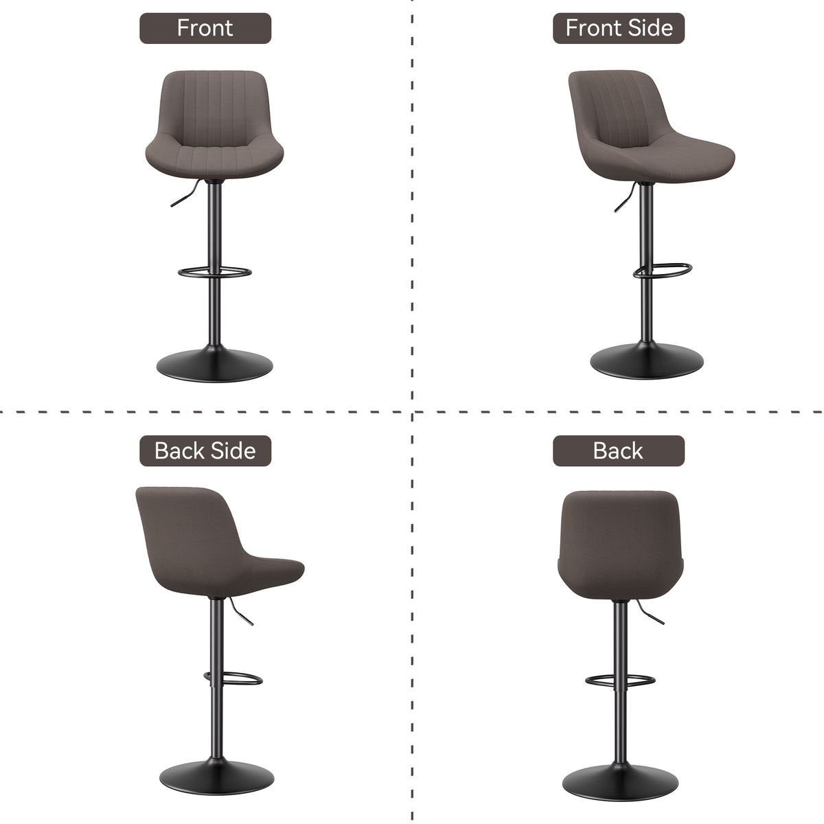 Modern Minimalist High-End Bar Stool: Premium Fabric & Waterproof FU01016-wz