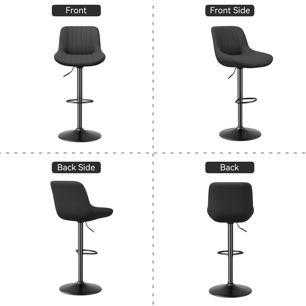 Modern Minimalist High-End Bar Stool: Premium Fabric & Waterproof FU01016-wz