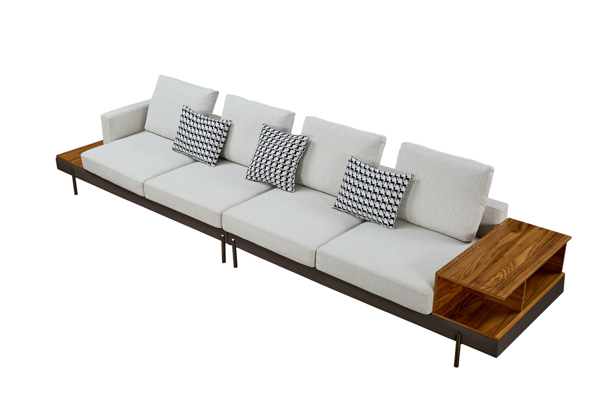 Luxury sofa/Fabric sofain Living Room Left and Right Interchangeable/four seat sofa/off-white W1793S00002-djyc