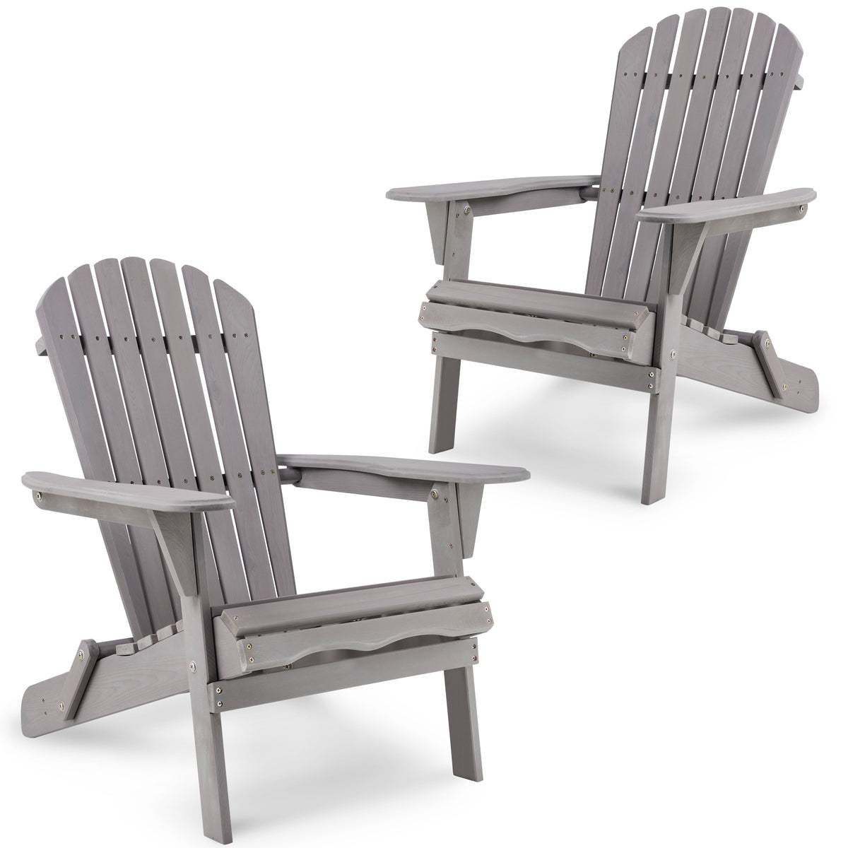 Wood Lounge Patio Chair for Garden Outdoor Wooden Folding Adirondack Chair Set of 2 Solid Cedar Wood Lounge Patio Chair for Garden, Lawn, Backyard, W139058446-djyc