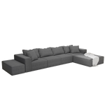 Modern Upholstered Sectional Sofa Couch Set,Modular 132" L Shaped Sectional Living Room Sofa Set With 6 Pillows,Free Combination Sofa Couch for Living Room,Bedroom W834S00312-djyc