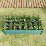 Raised Garden Bed Outdoor, 6×3×1ft , Metal RaisedRectangle Planter Beds for Plants, Vegetables, and Flowers - Green W84091003-djyc