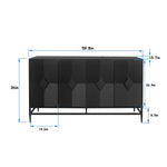 Accent Black Lacquered 4 Door Wooden Cabinet Sideboard Buffet Server Cabinet Storage Cabinet, for Living Room, Entryway, Hallway, Office, Kitchen and Dining Room W1435133315-djyc