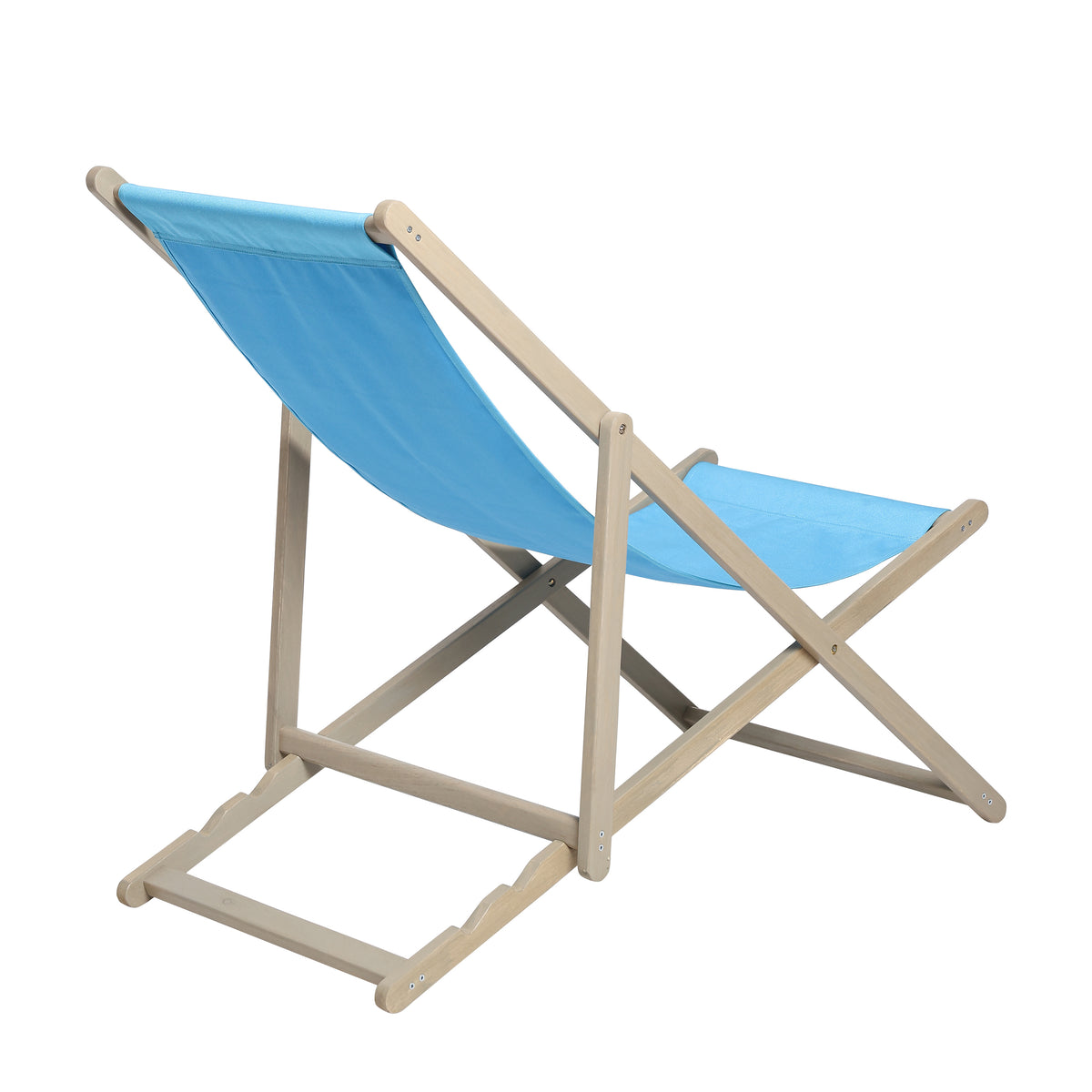 Beach Sling Patio Chair Set of 2,Wooden Folding Outdoor Chairs for Outside 3 Level Height Adjustable, Portable Reclining Beach Chair W1390119194-djyc