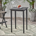 Outdoor Minimalist Acacia Wood Square Bar Table - Dark Gray 65095.00DGRY-djyc