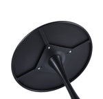 Modern Black Round Dining Table, 31.5" Diameter Solid Metal Base Coffee Table W124165046-djyc