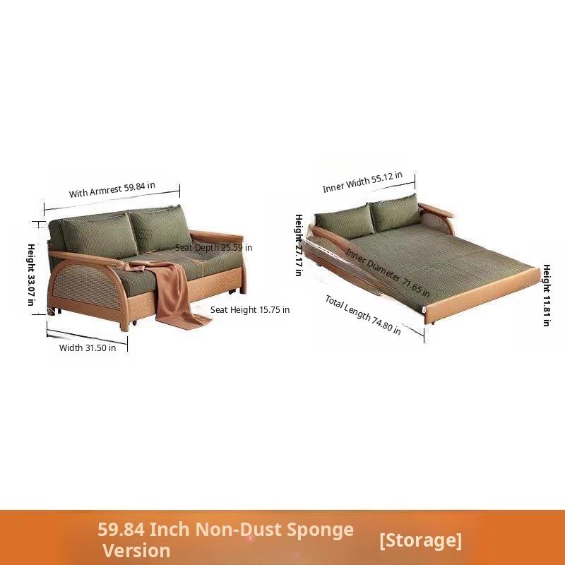 Multifunctional Sleeper Chair Bed, Space-Saving Foldable Sofa with Storage for Small Apartments G4-7124 ysp-1223-3