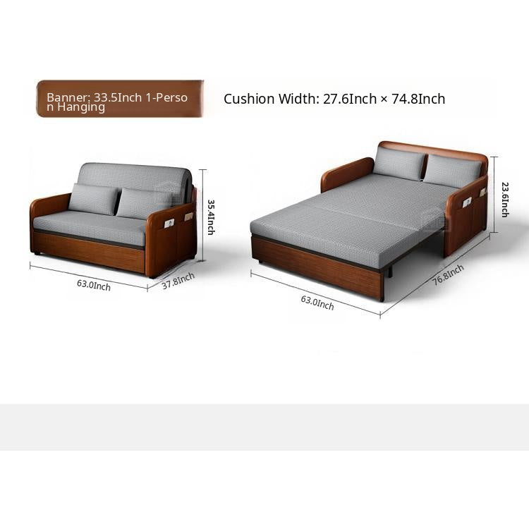 Multifunctional Pull-Out Sleeper Sofa, Foldable Space-Saving Couch for Small Spaces Sofabed G4-7166 gw-1229-11