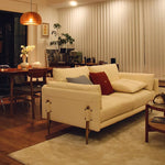 Luxurious Beige Genuine Leather Sofa with Down Cushions - Faux Leather Option Available Hersa-1619