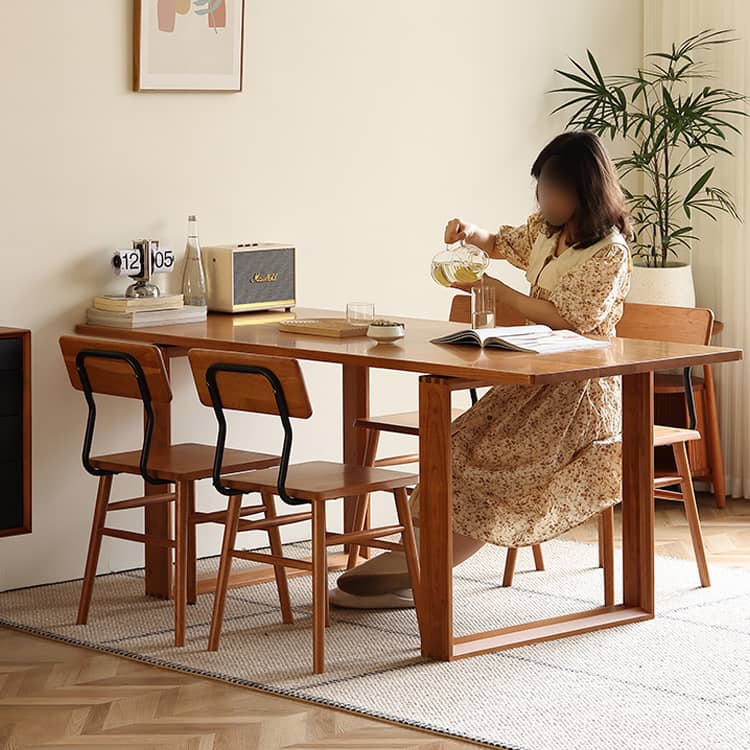 Stunning Cherry Wood Table - Natural Elegance for Your Home Decor Hersa-1623