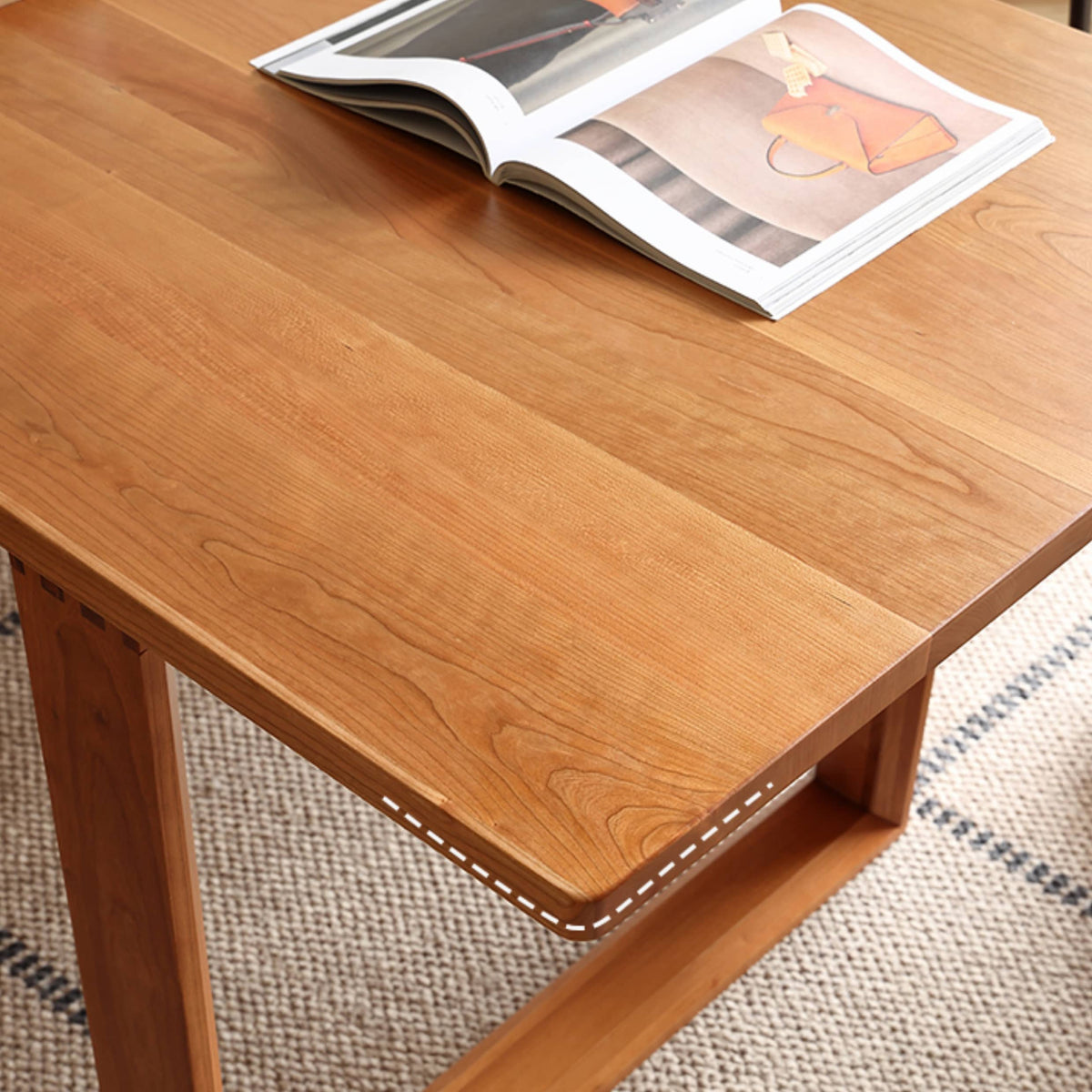 Stunning Cherry Wood Table - Natural Elegance for Your Home Decor Hersa-1623