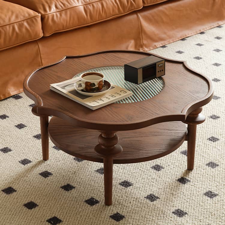 Elegant Brown Glass Tea Table - Modern Coffee Table for Stylish Living Rooms Hersa-1631