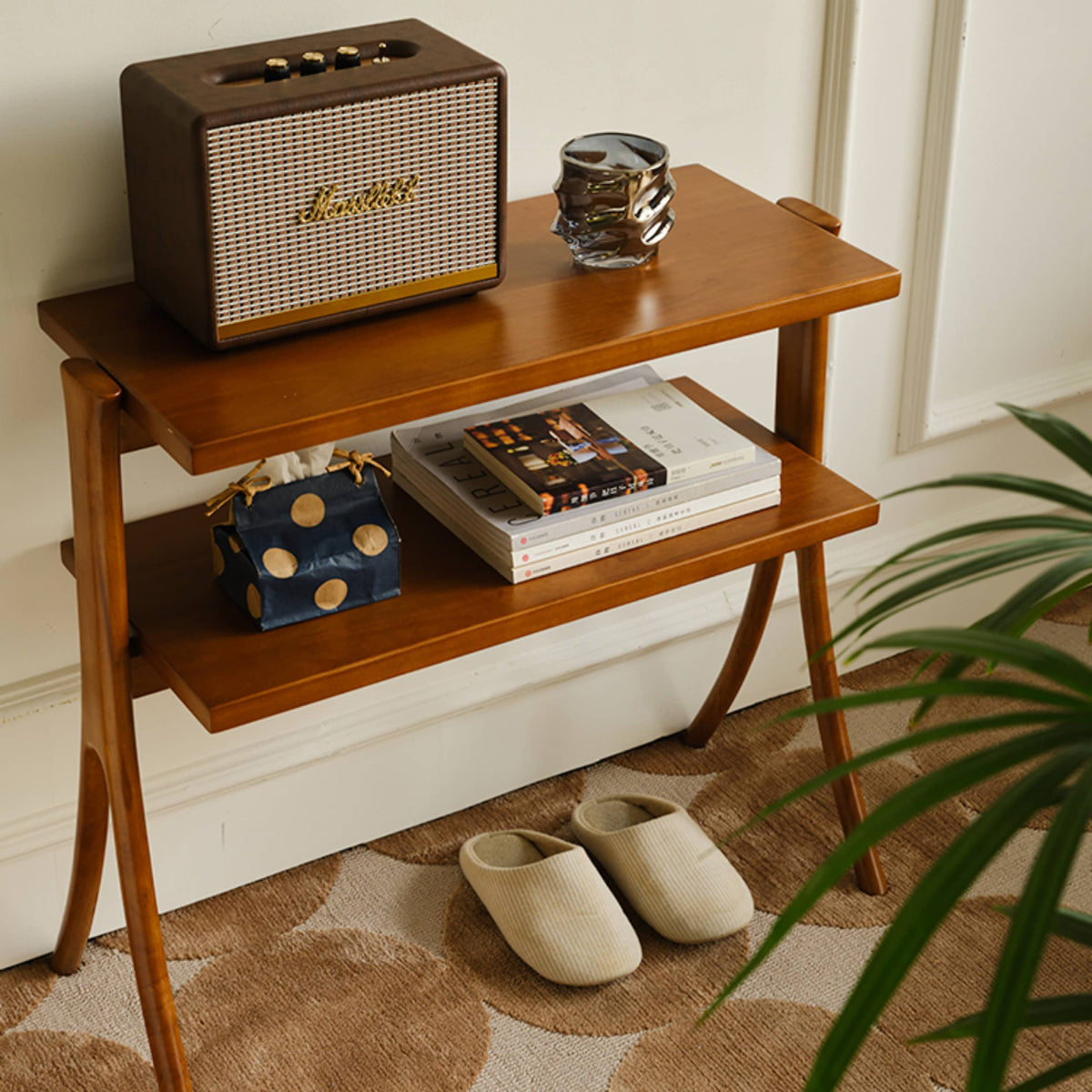 Stylish Brown Storage Rack - Durable and Versatile Organizer for Home & Office Hersa-1633