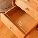 Elegant Cherry and Beech Wood Cabinet with Stylish Glass Accents Hersa-1635