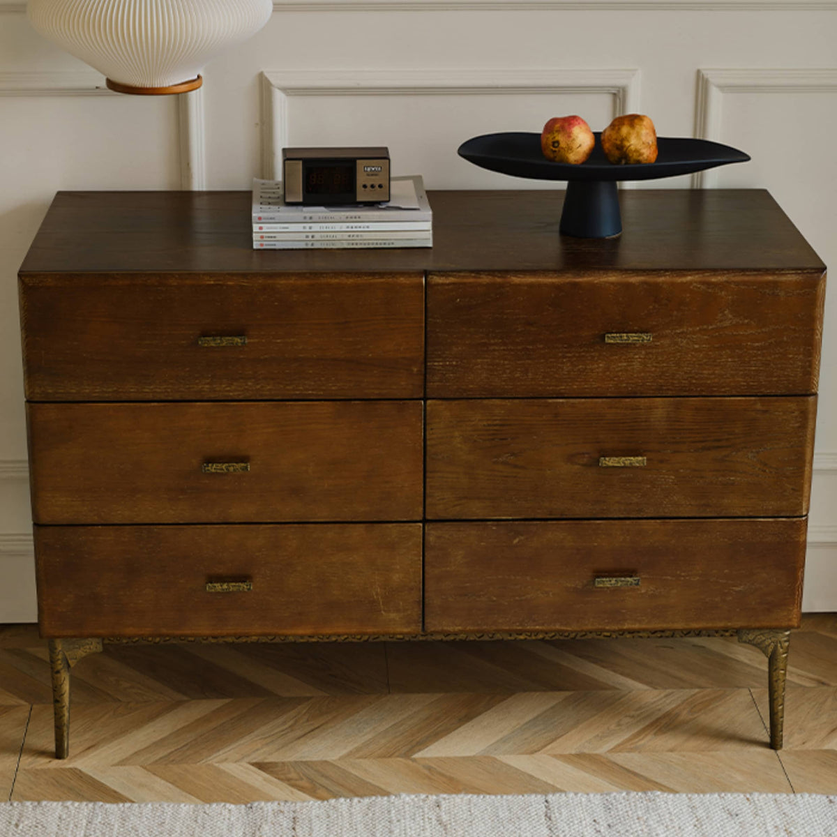 Stunning Red Oak Cabinet - Premium Craftsmanship in Rich Brown Finish Hersa-1637