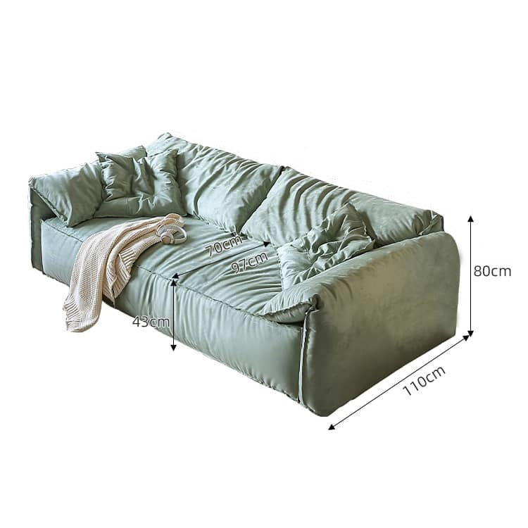 Luxurious Green Solid Wood Sofa with Premium Down Filling Hersa-1642