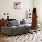Stylish Dark Grey Sofa - Premium Cotton & Linen Blend for Ultimate Comfort Hersa-1643