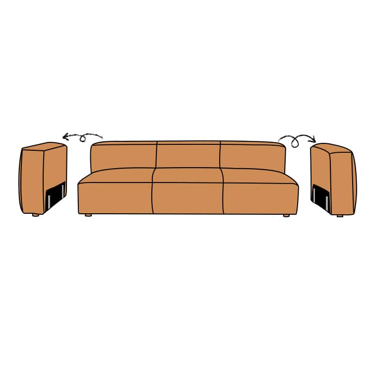 Luxurious Brown Solid Wood Sofa with Premium Genuine Leather and Down Filling Hersa-1647