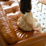 Luxurious Brown Faux Leather Sofa - Premium Comfort & Style Hersa-1651