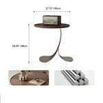 Modern Tea Table with Acrylic Base and Solid Wood Top - Stylish Coffee Table for Living Room fif-4521