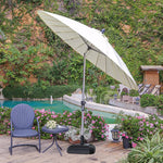 Premium Outdoor Sunshade - Khaki, Wine Red & White - Durable Aluminum Alloy Frame with Color-Woven Fabric zy-52