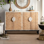 Stylish Chinese Fir Cabinet with Intricate Pattern Design for Elegant Living Spaces hdst-4304