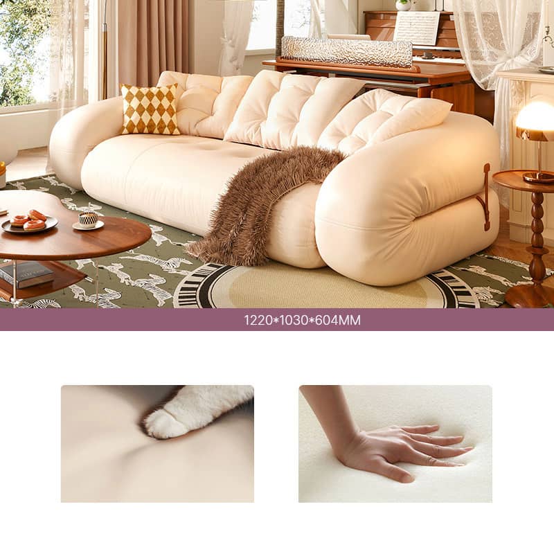 Stylish Cotton Beige Figure Sofa – Perfect Blend of Comfort and Elegance fbby-1402