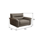 Contemporary Multi-Color Sofa with Leather and Pine Wood Accents hzh-1370