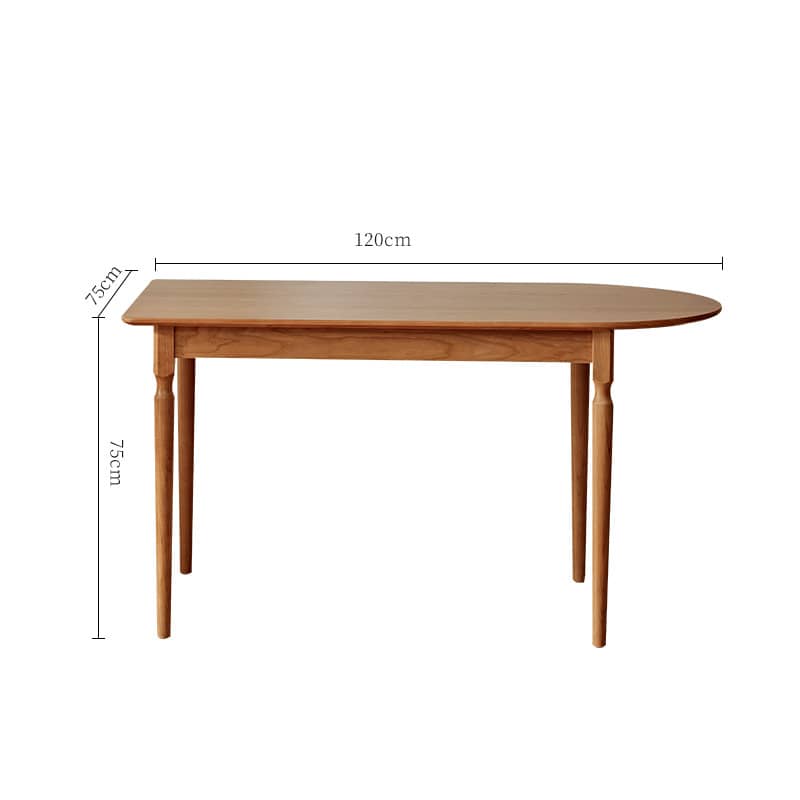 [幅120～140cm] テーブル楕円形 チェリー材 北欧 コンパクト fyg-656