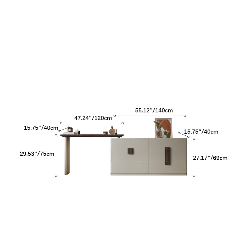 Modern Pine Makeup Table with Glass Top | Stylish Vanity for Elegant Interiors fkb-4383