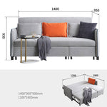 Chic Light Gray Blue Sofa - Solid Wood Frame & Premium Leathaire Upholstery fwlp-944