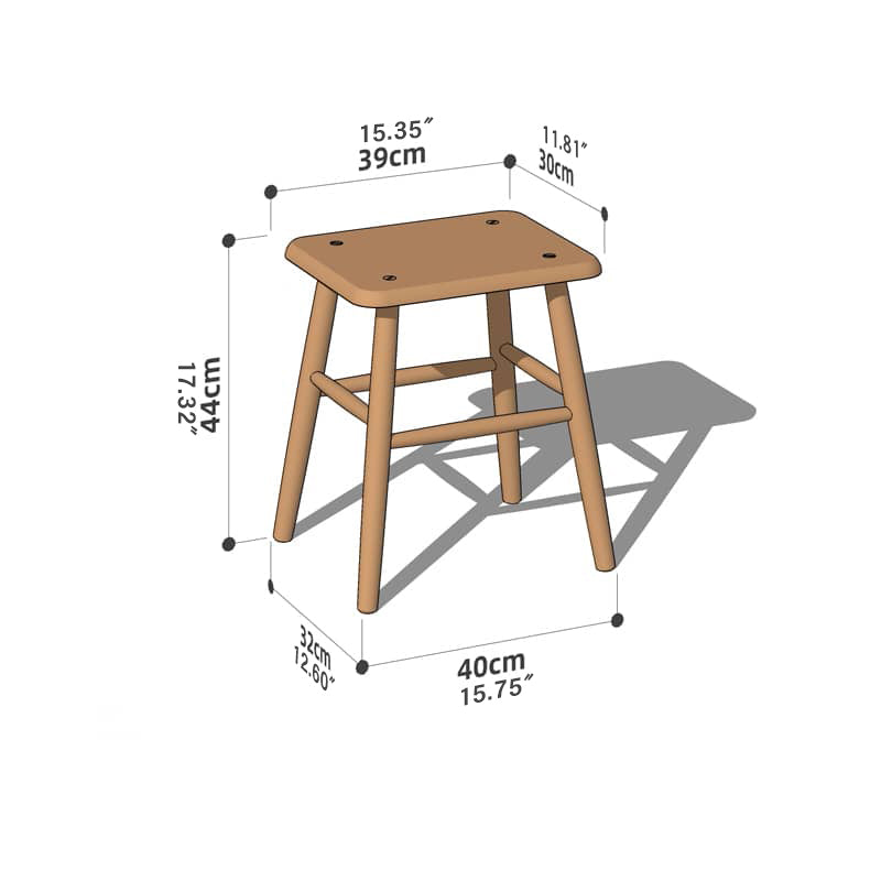 Stunning Natural Wood Stools in Cherry, Black Walnut, and Oak Finishes - Perfect for Every Home Decor hykmq-743