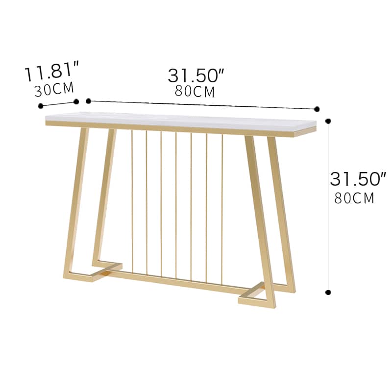 Luxurious Marble Console Table with Sleek Gold Accents for Elegant Interiors fel-1985