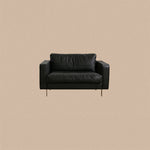 Elegant Black Sofa - Luxurious Jute Goose Down Leathaire for Ultimate Comfort fpmxm-2800