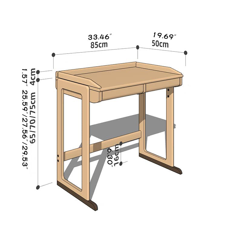 Handcrafted Table with Natural Wood Finish in Red Oak and Black Walnut hykmq-751