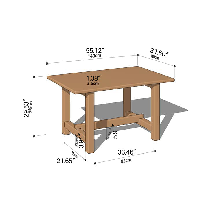 Elegant Natural Cherry Wood Table - Perfect for Sophisticated Interiors hykmq-786