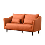 Stylish Dual-Tone Sofa Collection: Dark Blue, Orange, Green & More - Techno Fabric Cotton Blend qm-8