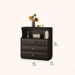 Modern Black Wood Cabinet Set with Elegant Storage Design hlxl-4412