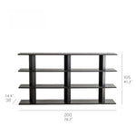 Sleek Ash Wood Storage Rack - Multi-layer Board Shelving for Modern Spaces hms-4066